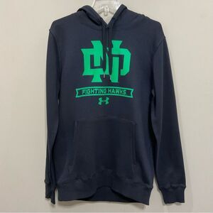 North Dakota Fighting Hawks Hoodie Sz S NWT Under Armour Black Hooded Sweatshirt